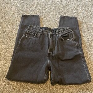 Ksubi Black Denim Straight Leg Jeans 27 Classic Casual Streetwear Edgy High Rise